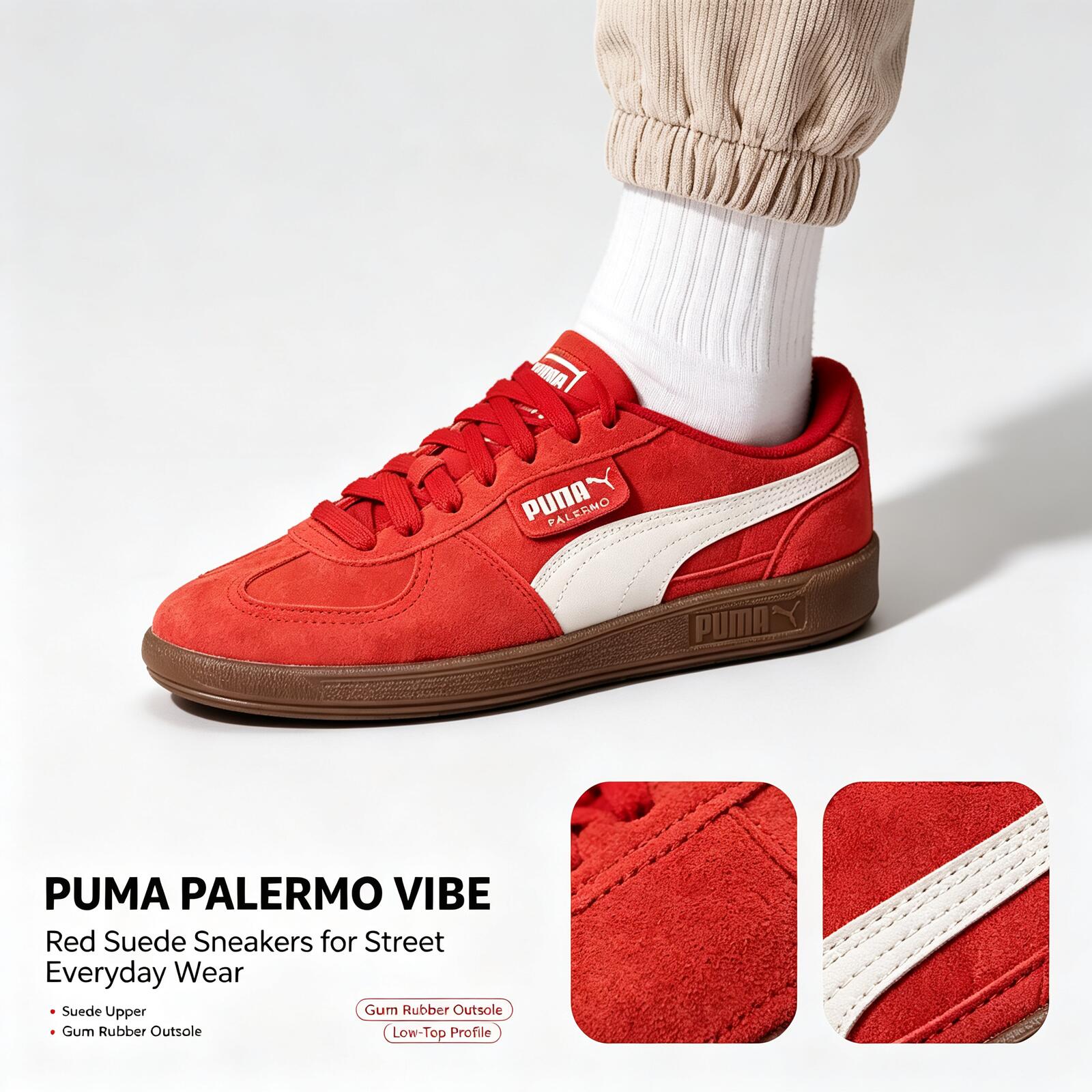 Puma Shoes Suede Classic - Новые замшевые кроссовки PUMA Palermo красного
