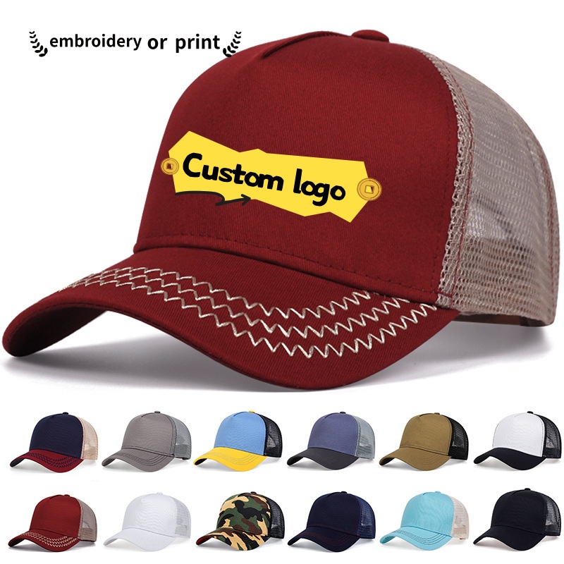 Trucker Cap Mesh - Бейсболка с индивидуальным логотипом, сетчатая, мужская,