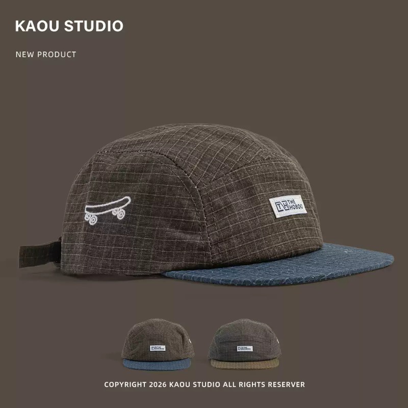 Corduroy Cap 5 Panel - Бейсболка с вышивкой в стиле скейт,