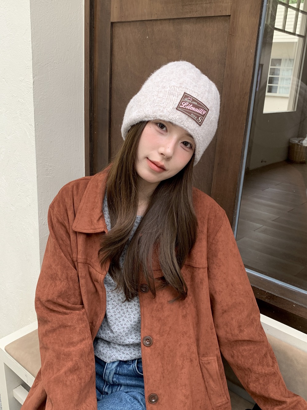 Женская зимняя вязаная шапка с – обзор и цена Beanie Cuffed Knit