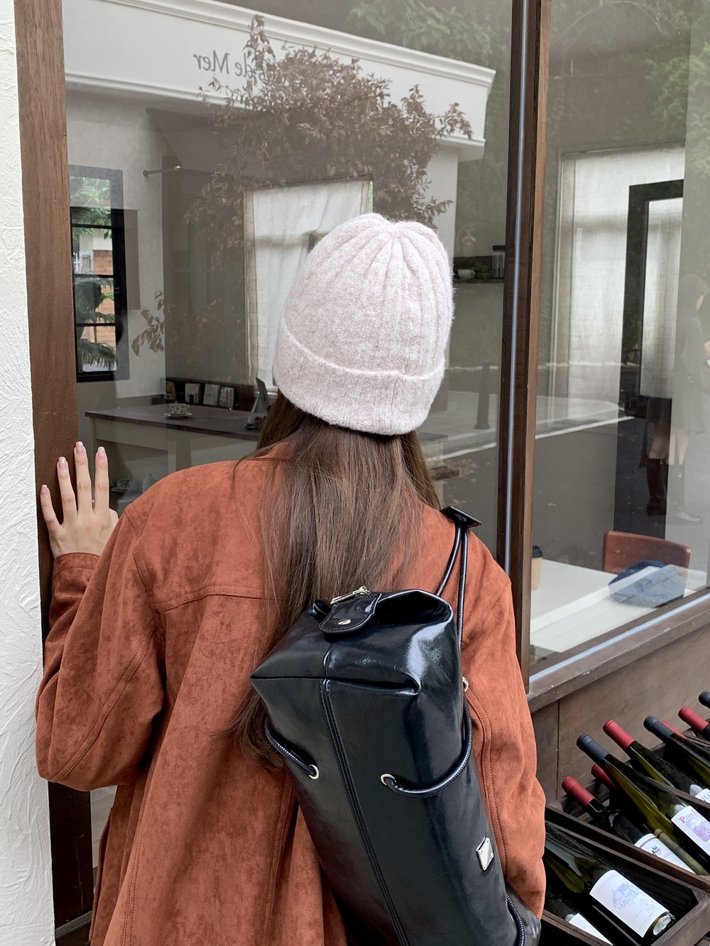 Женская зимняя вязаная шапка с – обзор и цена Beanie Cuffed Knit